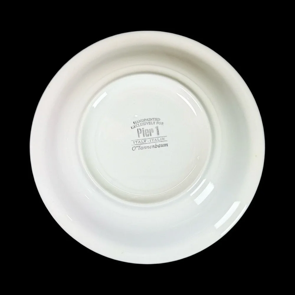 Pier 1 O' Tannenbaum SOUP BOWLS Christmas Trees Cereal Bowl 8 ¼